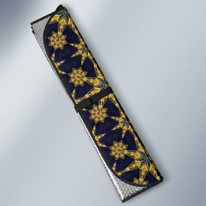 Kaleidoscope Gold Print Design Car Sun Shade For Windshield