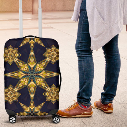 Kaleidoscope Gold Print Design Luggage Cover Protector