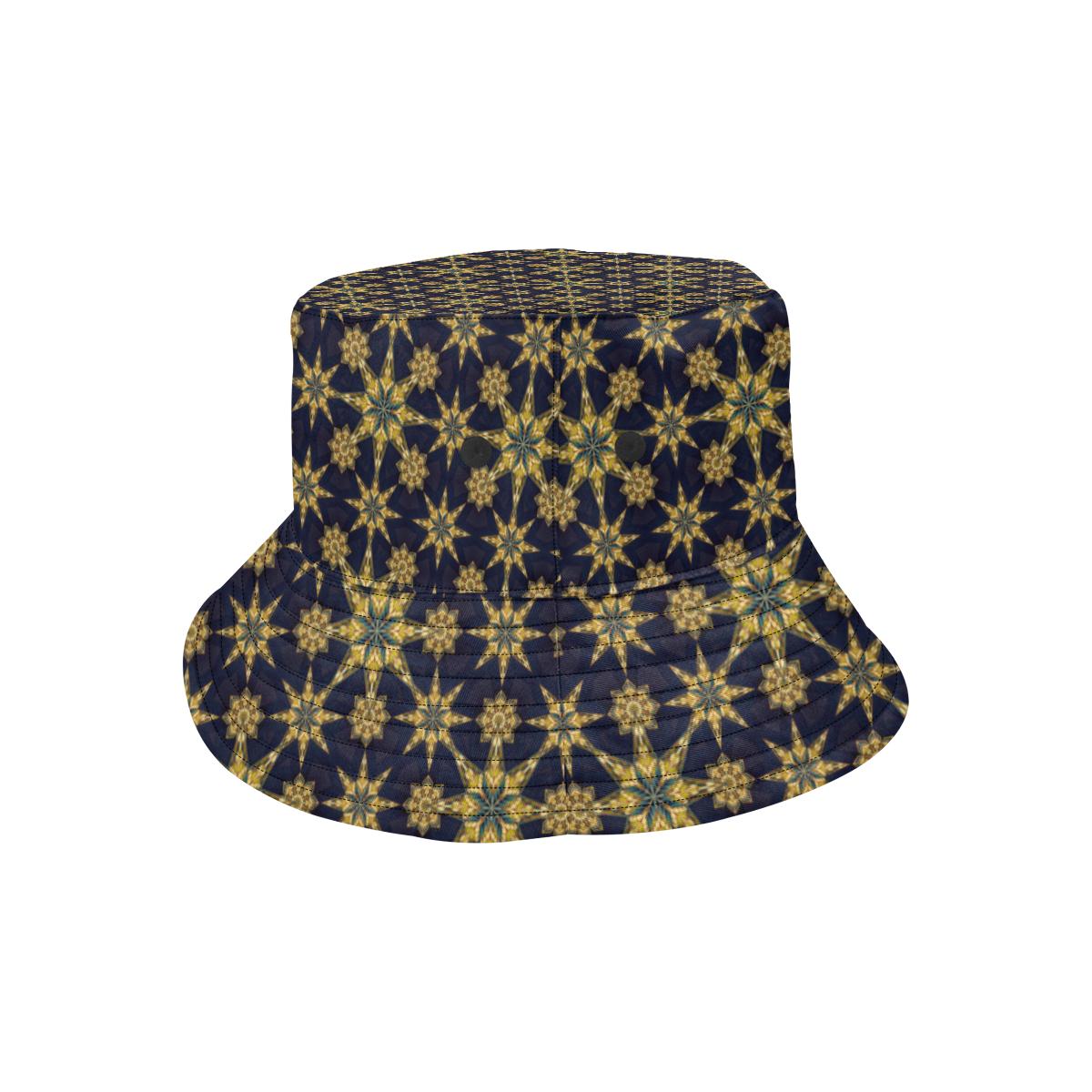 kaleidoscope Gold Print Design Unisex Bucket Hat