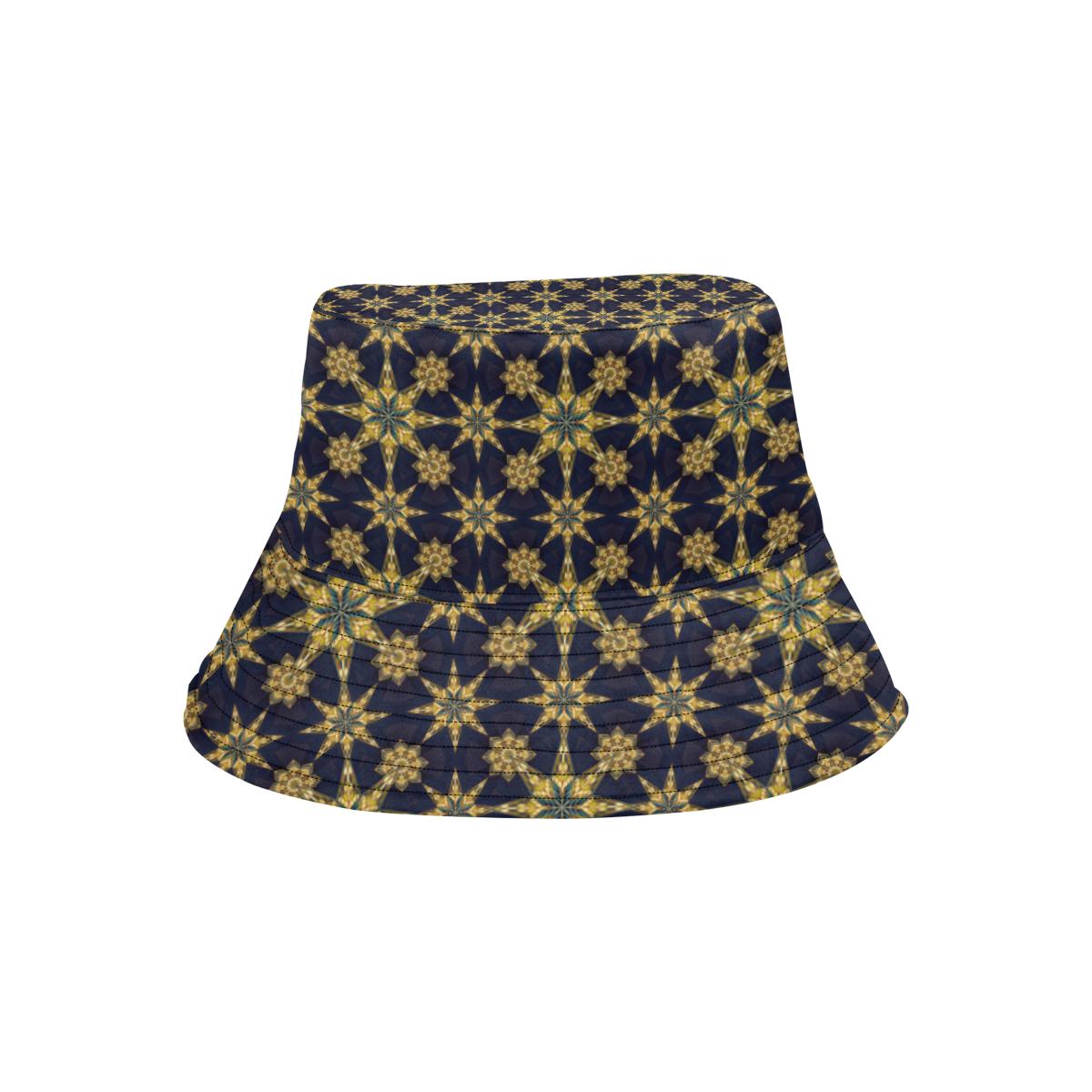 kaleidoscope Gold Print Design Unisex Bucket Hat