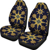 kaleidoscope Gold Print Design Universal Fit Car Seat Covers