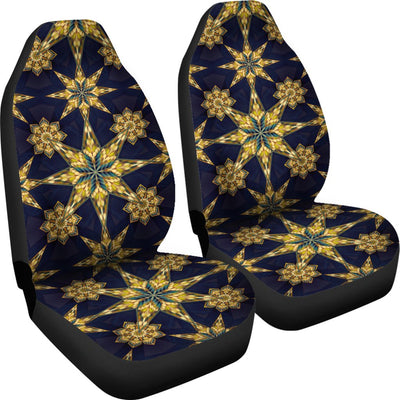 kaleidoscope Gold Print Design Universal Fit Car Seat Covers