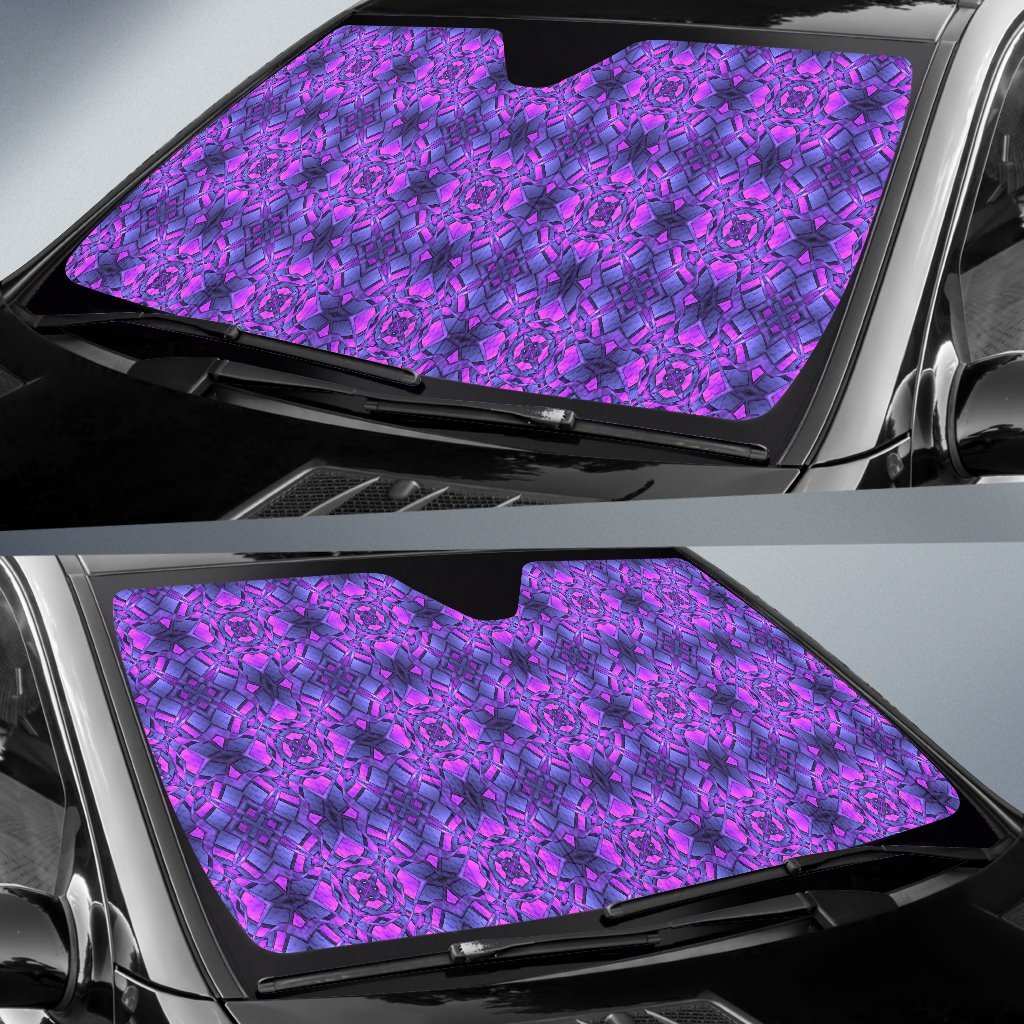 Kaleidoscope Pattern Print Design Car Sun Shade For Windshield