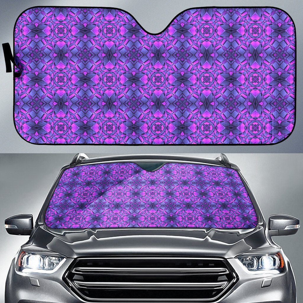 Kaleidoscope Pattern Print Design Car Sun Shade For Windshield
