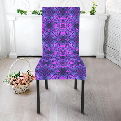 kaleidoscope Pattern Print Design Dining Chair Slipcover-JTAMIGO.COM