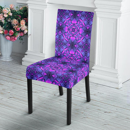 kaleidoscope Pattern Print Design Dining Chair Slipcover-JTAMIGO.COM