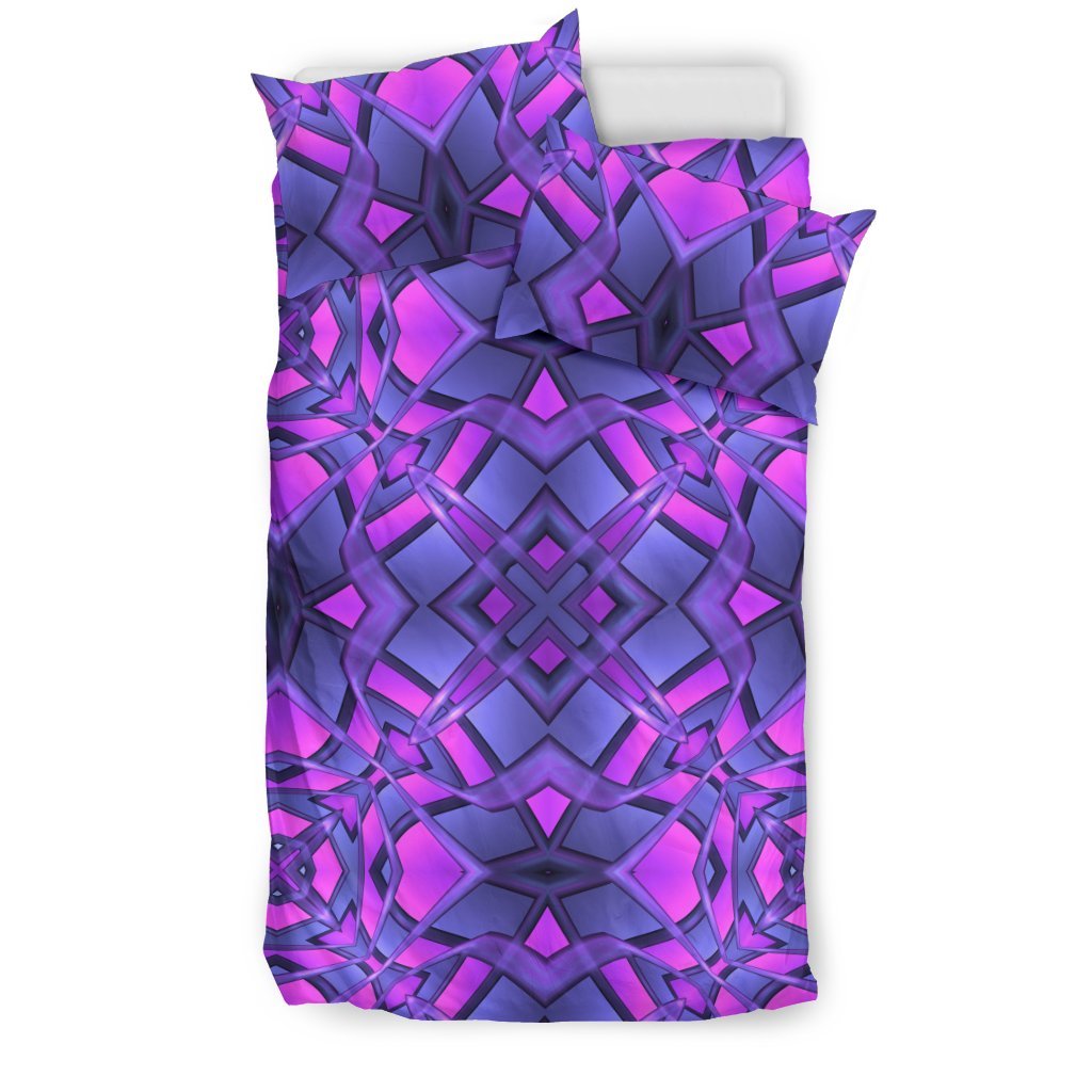 Kaleidoscope Pattern Print Design Duvet Cover Bedding Set