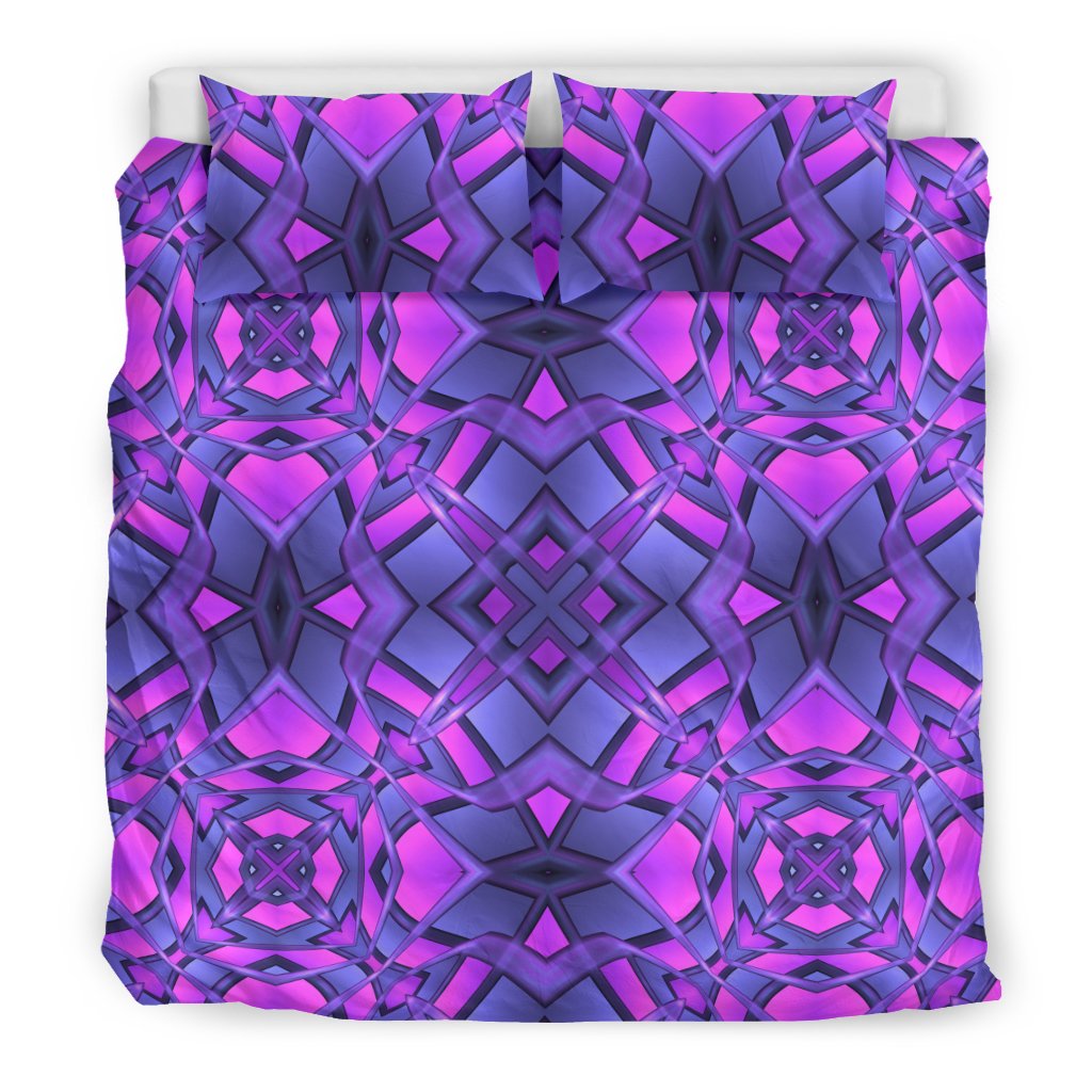 Kaleidoscope Pattern Print Design Duvet Cover Bedding Set