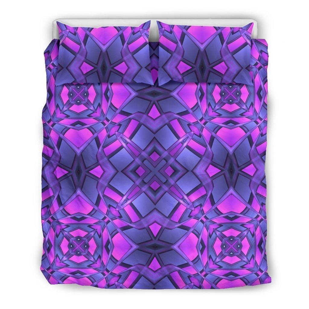 Kaleidoscope Pattern Print Design Duvet Cover Bedding Set
