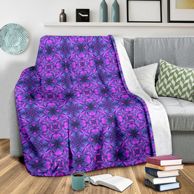 Kaleidoscope Pattern Print Design Fleece Blanket