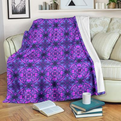 Kaleidoscope Pattern Print Design Fleece Blanket