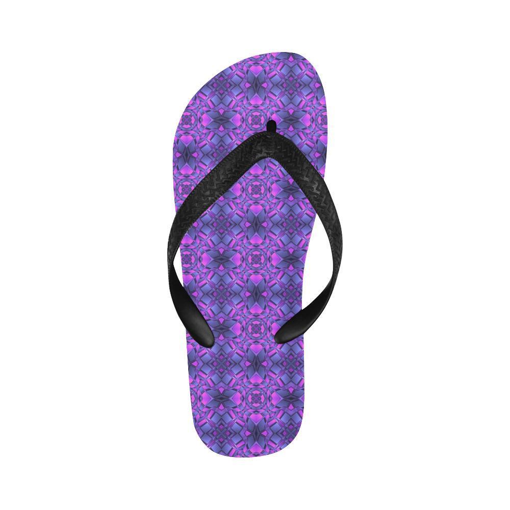 kaleidoscope Pattern Print Design Flip Flops-JTAMIGO.COM