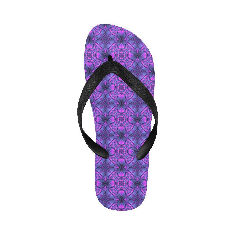 kaleidoscope Pattern Print Design Flip Flops-JTAMIGO.COM