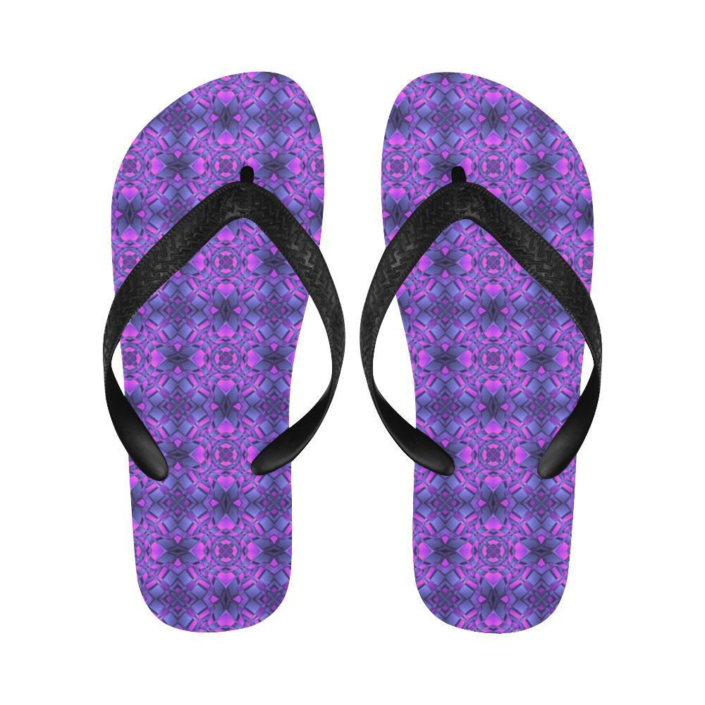 kaleidoscope Pattern Print Design Flip Flops-JTAMIGO.COM