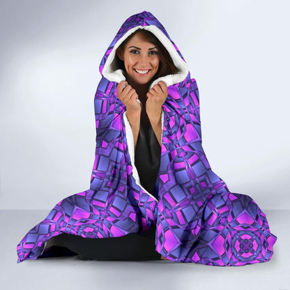 kaleidoscope Pattern Print Design Hooded Blanket-JTAMIGO.COM