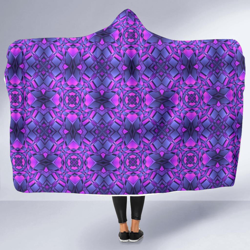 kaleidoscope Pattern Print Design Hooded Blanket-JTAMIGO.COM