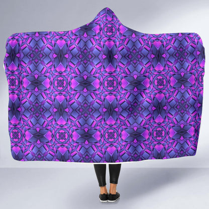 kaleidoscope Pattern Print Design Hooded Blanket-JTAMIGO.COM