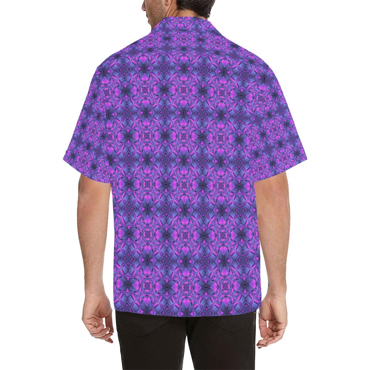 kaleidoscope Pattern Print Design Men Aloha Hawaiian Shirt