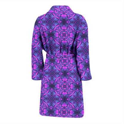 kaleidoscope Pattern Print Design Men Bath Robe-JTAMIGO.COM