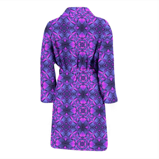 kaleidoscope Pattern Print Design Men Bath Robe-JTAMIGO.COM