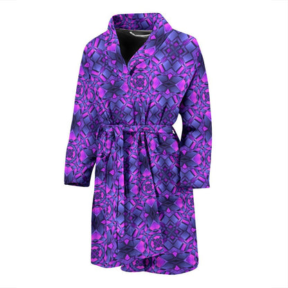kaleidoscope Pattern Print Design Men Bath Robe-JTAMIGO.COM