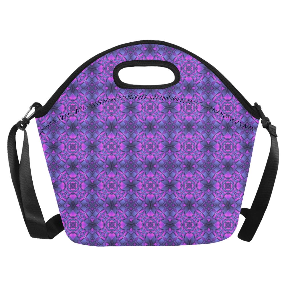 kaleidoscope Pattern Print Design Neoprene Lunch Bag (Model 1669)(Large)-JTAMIGO.COM