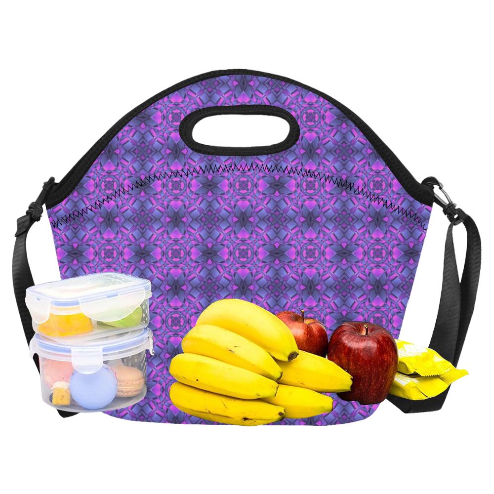 kaleidoscope Pattern Print Design Neoprene Lunch Bag (Model 1669)(Large)-JTAMIGO.COM