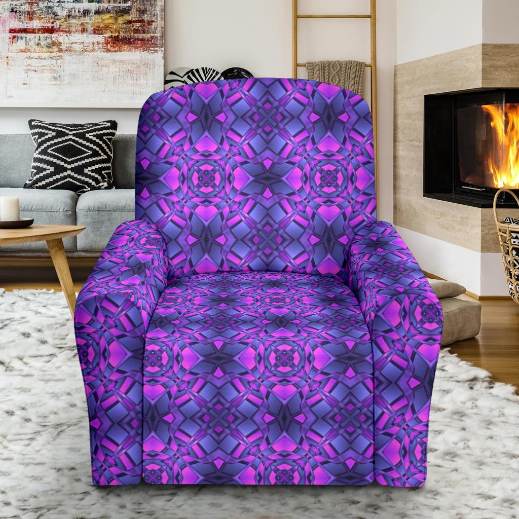 kaleidoscope Pattern Print Design Single Sofa Slipcover -JTAMIGO.COM