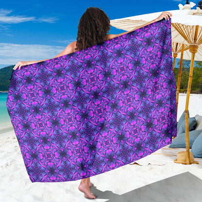 kaleidoscope Pattern Print Design Sarong Pareo Wrap