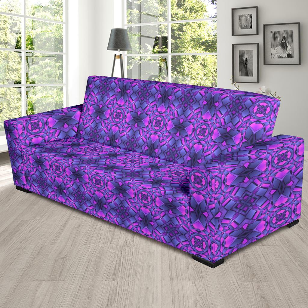 kaleidoscope Pattern Print Design Sofa Slipcover-JTAMIGO.COM