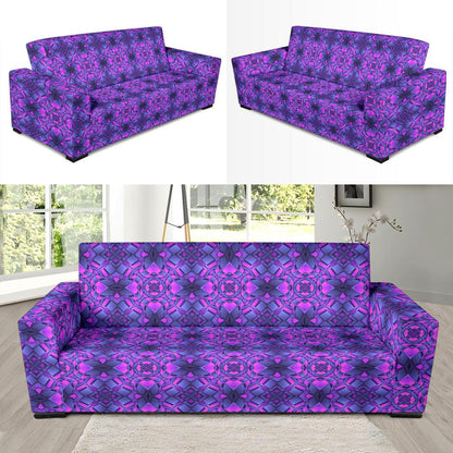 kaleidoscope Pattern Print Design Sofa Slipcover-JTAMIGO.COM