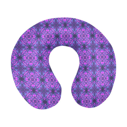 kaleidoscope Pattern Print Design U-Shaped Travel Neck Pillow-JTAMIGO.COM