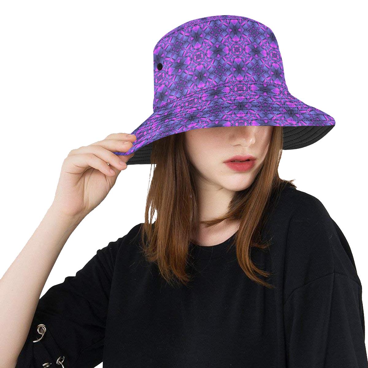 kaleidoscope Pattern Print Design Unisex Bucket Hat