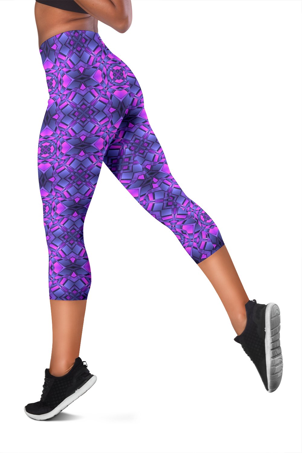 kaleidoscope Pattern Print Design Women Capris