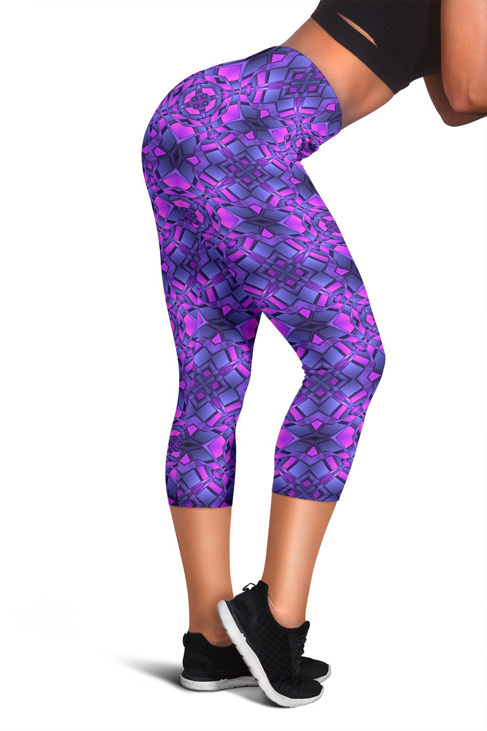 kaleidoscope Pattern Print Design Women Capris