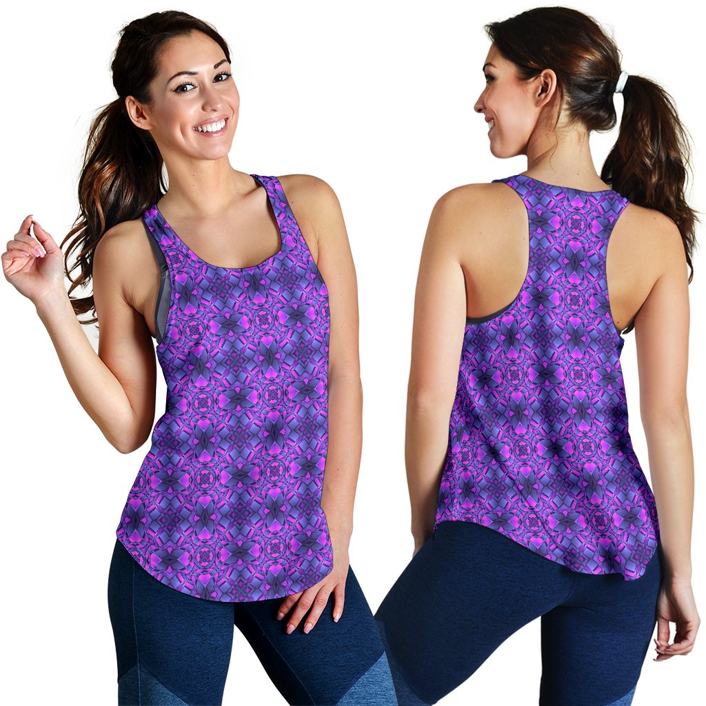 kaleidoscope Pattern Print Design Women Racerback Tank Top