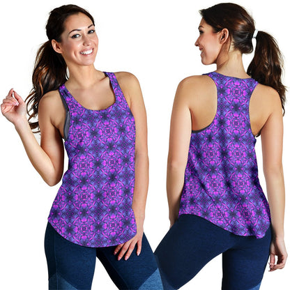 kaleidoscope Pattern Print Design Women Racerback Tank Top