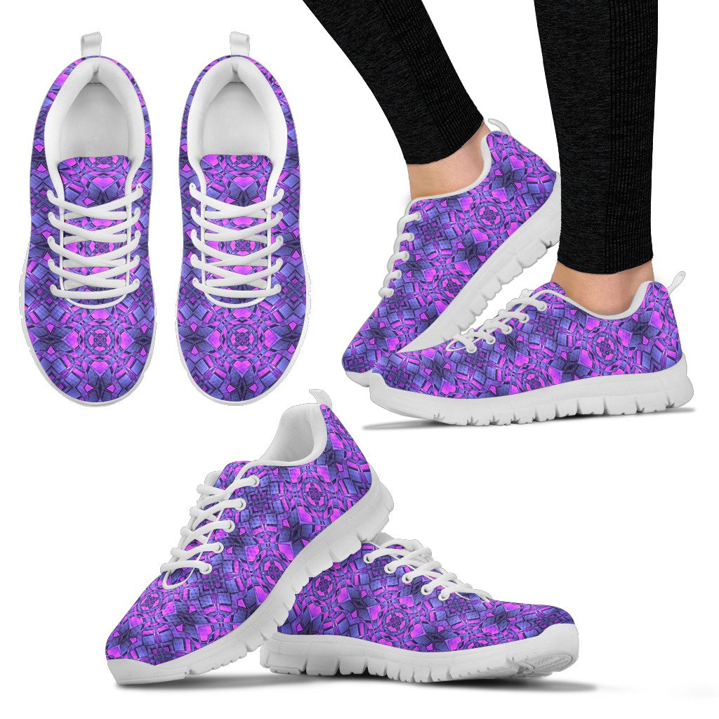 Kaleidoscope Pattern Print Design Women Sneakers Shoes