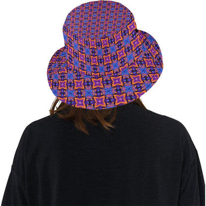 kaleidoscope Purple Orange Print Design Unisex Bucket Hat