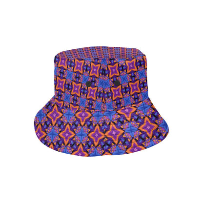 kaleidoscope Purple Orange Print Design Unisex Bucket Hat