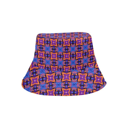 kaleidoscope Purple Orange Print Design Unisex Bucket Hat