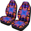 kaleidoscope Purple Orange Print Design Universal Fit Car Seat Covers