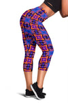 kaleidoscope Purple Orange Print Design Women Capris