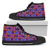 Kaleidoscope Purple Orange Print Design Women High Top Shoes