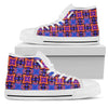 Kaleidoscope Purple Orange Print Design Women High Top Shoes