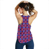 kaleidoscope Purple Orange Print Design Women Racerback Tank Top