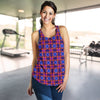 kaleidoscope Purple Orange Print Design Women Racerback Tank Top