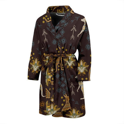 Kangaroos Pattern Print Design 03 Men Bathrobe-JORJUNE.COM