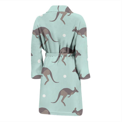 Kangaroos Pattern Print Design 04 Men Bathrobe-JORJUNE.COM