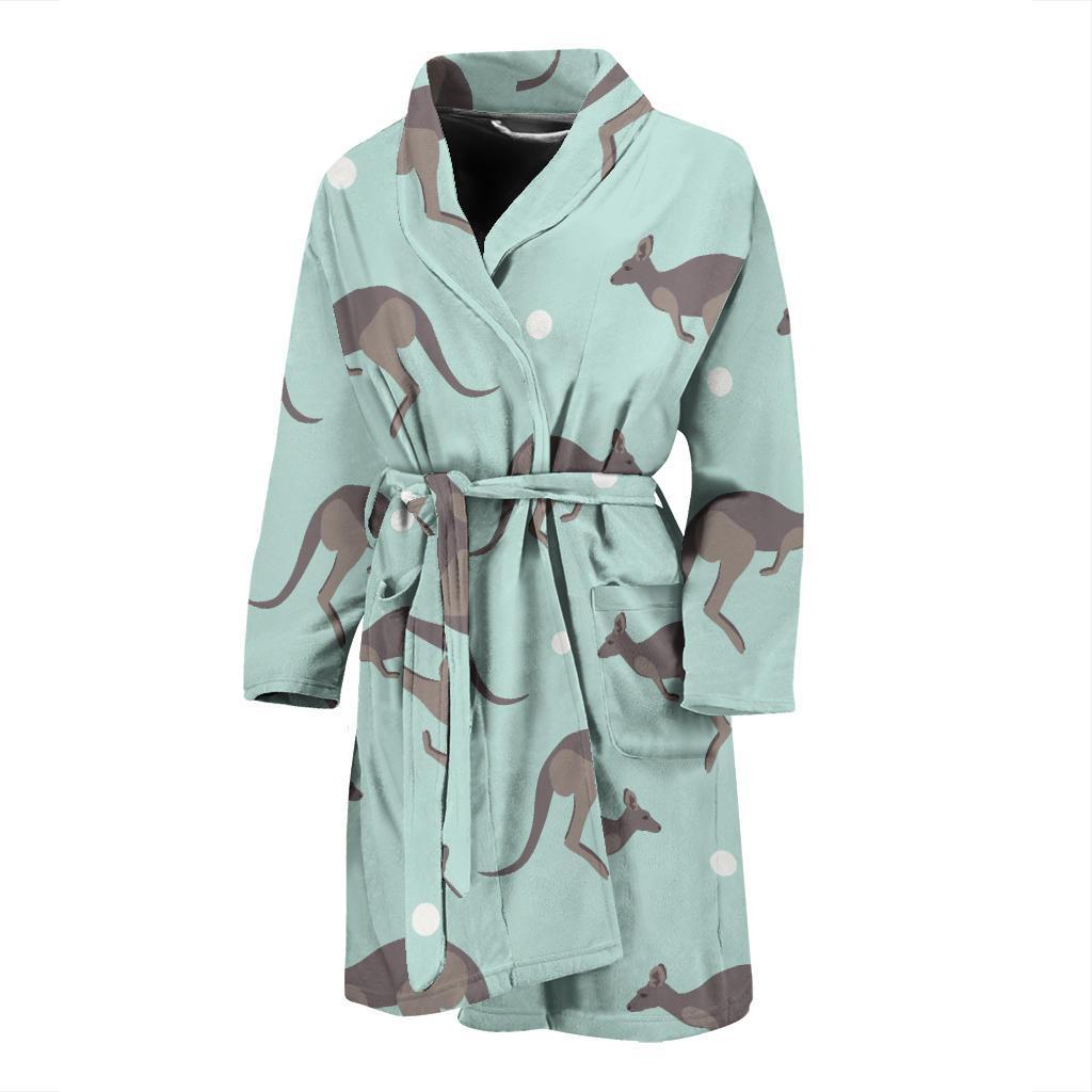 Kangaroos Pattern Print Design 04 Men Bathrobe-JORJUNE.COM